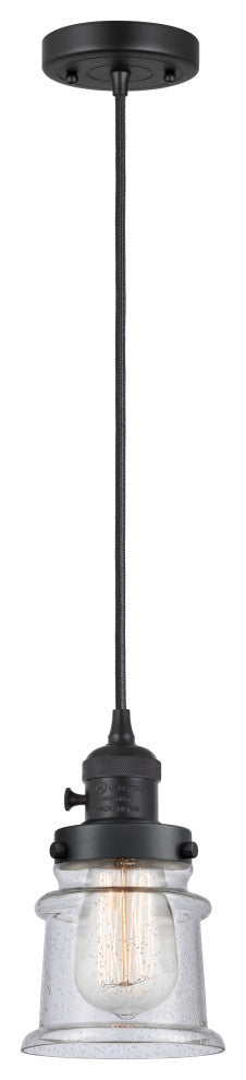 INNOVATIONS 201CSW-BK-G184S 1-Light Mini Pendant Matte Black