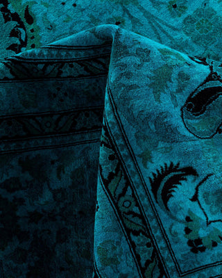 Overdyed, One-of-a-Kind Hand-Knotted Area Rug Blue, 12'1"x17'1"