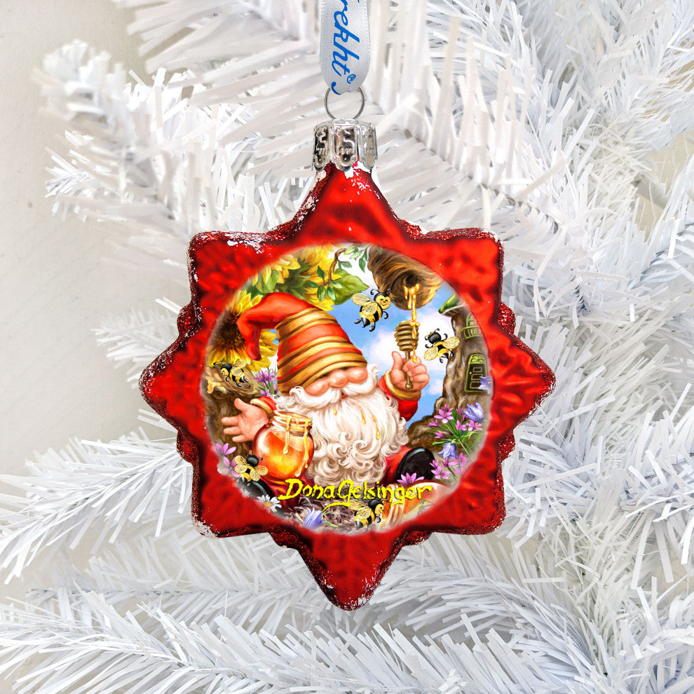 Honeycomb Dwarf Mercury Glass Ornament