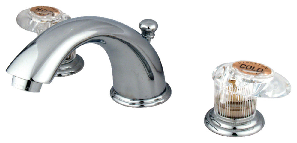 Kingston Brass Widespread Bathroom Faucet With Retail Pop-Up, Polished Chrome