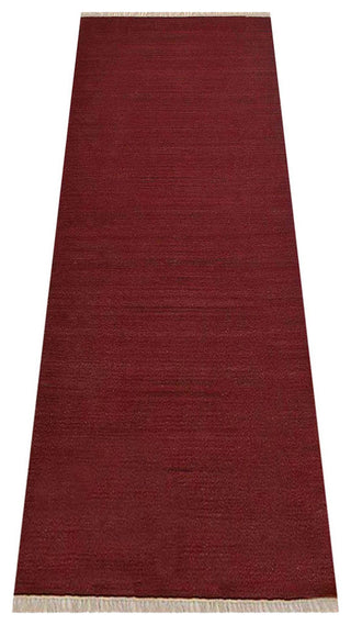 HAND WOVEN FLAT WEAVE KILIM WOOL ECO-FRIENDLY AREA RUGS-Solid,Dark Red