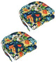 16" Outdoor U-Shaped Tufted Chair Cushions, Set of 4, Alfinia Fresco Caspian