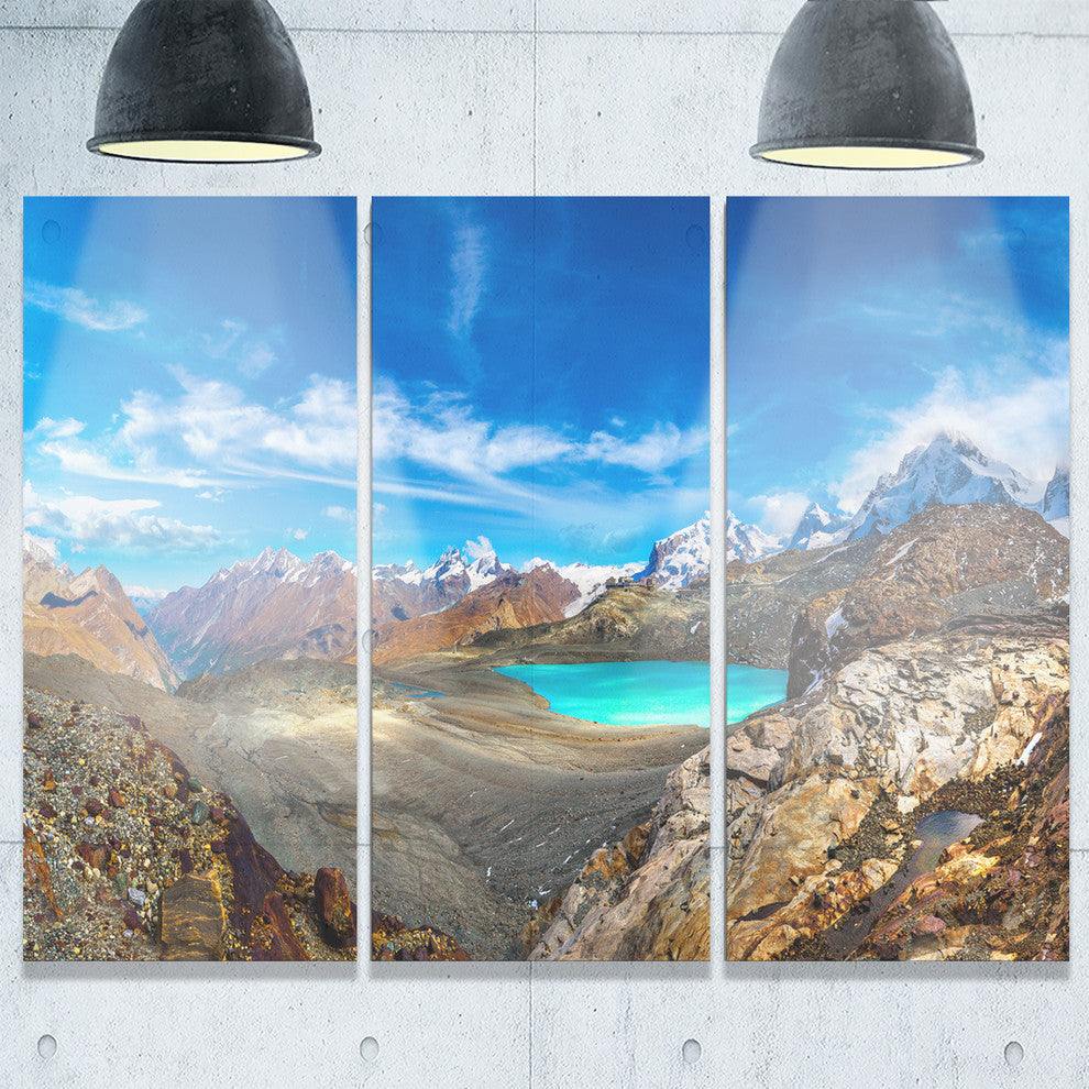 "Alps Mountains in Swiss Panorama" Metal Wall Art, 3 Panels, 36"x28"