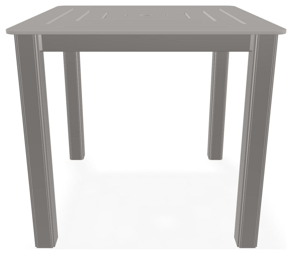 21" Square Marine Grade Outdoor End Table, Warm Gray