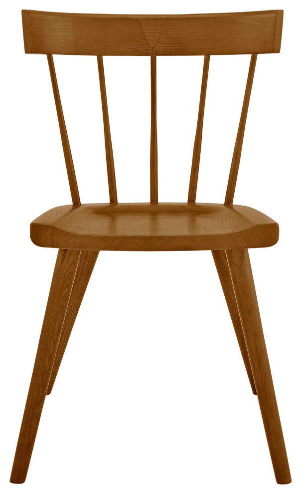 Side Dining Chair, Set of 2, Walnut, Wood, Modern, Cafe Bistro Hospitality