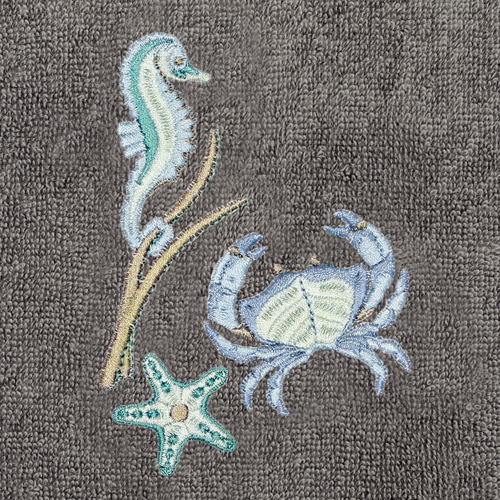 Linum Home Textiles 100% Turkish Cotton AARON 4PC Embellished Towel Set