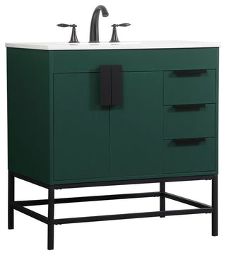 Home Living 22" Modern Green-Light Bathroom Vanity