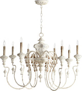 Quorum Lighting (6006-8-70) Salento Transitional Chandelier in Persian White