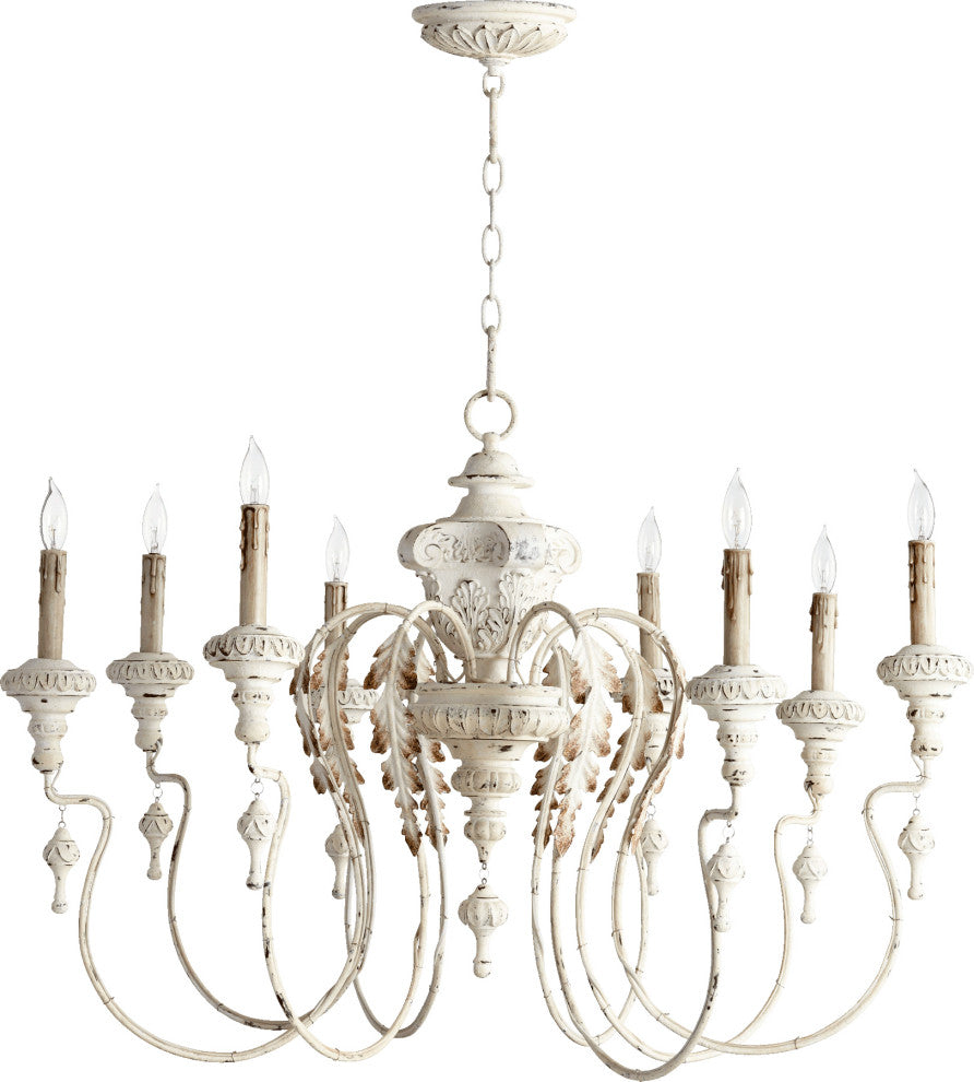 Quorum Lighting (6006-8-70) Salento Transitional Chandelier in Persian White