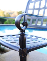 Agora 5-Piece Dining Set With Brown Sunbrella Cushions Outdoor Patio Furniture