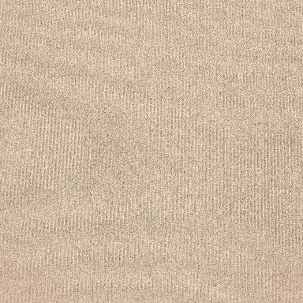 Comfy Beige Linen Textured Fabric Modular Chair, Beige, Velvet, Armless Chair