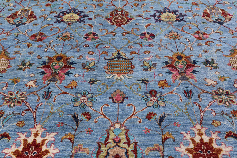 7' Round Persian Tabriz Handmade Wool Rug Q7742