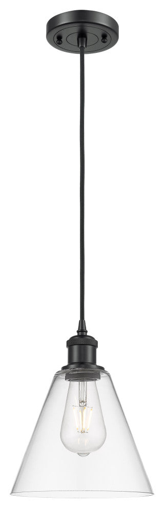 Innovations 516-1P-BK-GBC-82 1-Light Mini Pendant, Matte Black