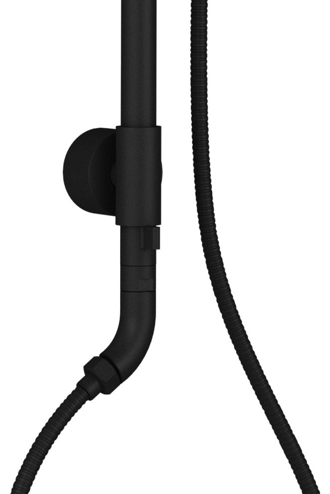 Kona Brass Shower System, 1.8 GPM, Matte Black