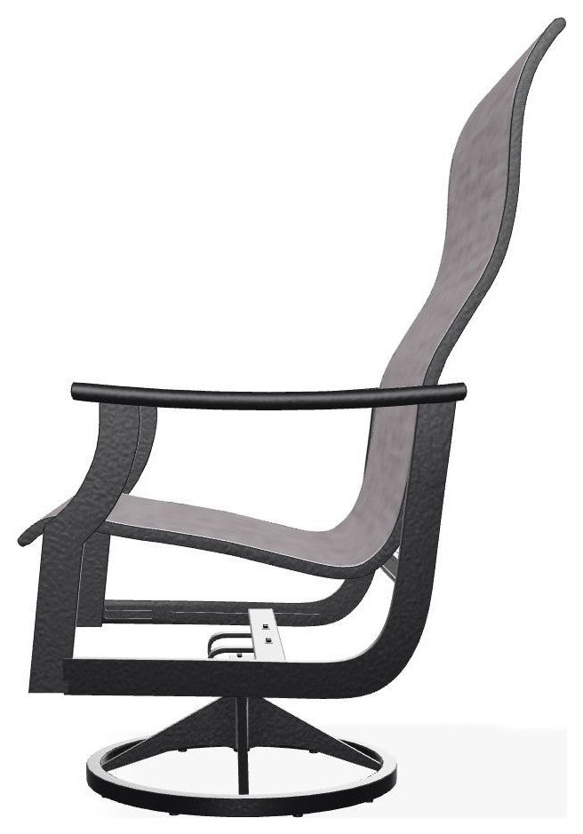 St. Catherine Sling Outdoor Supreme Swivel Rocker, Fossil/Black
