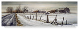 "A Long Winter Road" by John Morrow, Canvas Art, 8"x24"