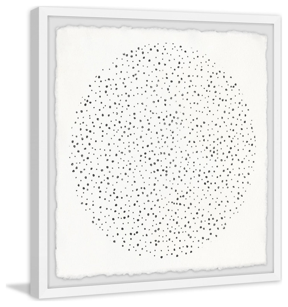 "Fragmented Dots" Framed Painting Print, 12x12