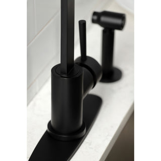 LS8710DLBS Concord Single-Handle Kitchen Faucet With Brass Sprayer, Matte Black