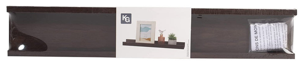 Edge 23" Photo Frame Floating Wall Shelf, Brown