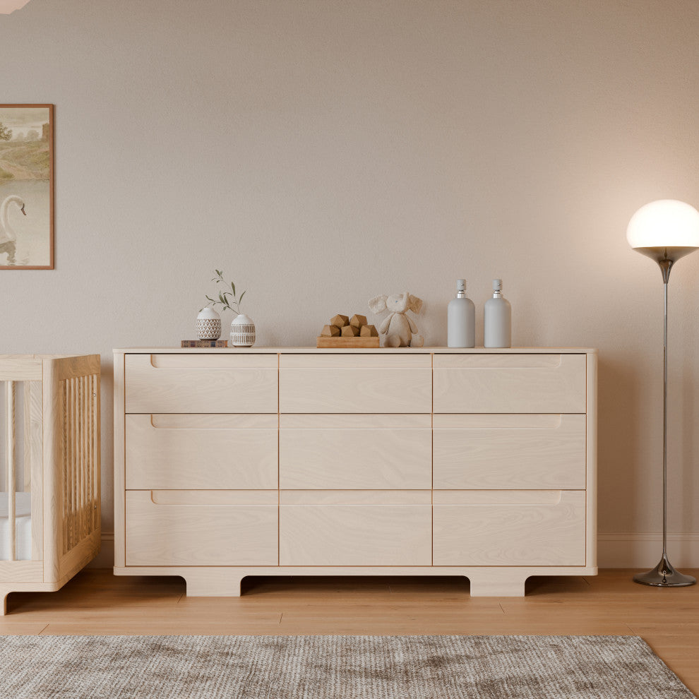 Yuzu 9-Drawer Assembled Dresser, Washed Natural