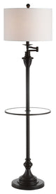 Cora 60" Metal, Glass LED Side Table and Floor Lamp, Oil Rubbed Bronze