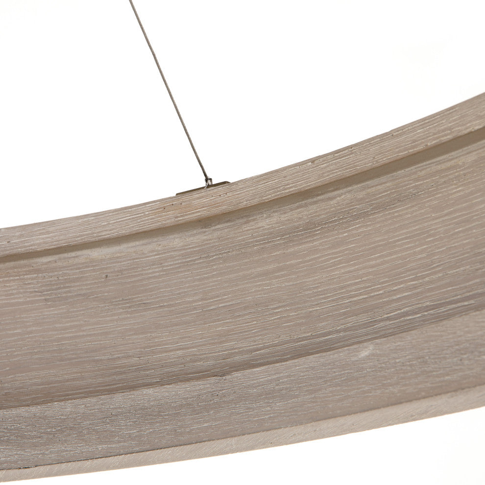Baum Small Chandelier, Brushed Oak