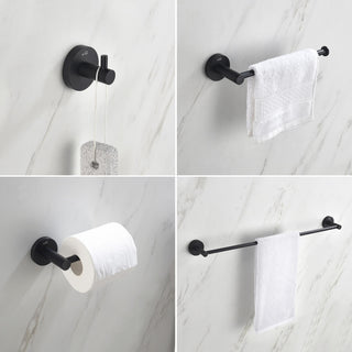 Circular 4 Piece Hardware Set, Matte Black