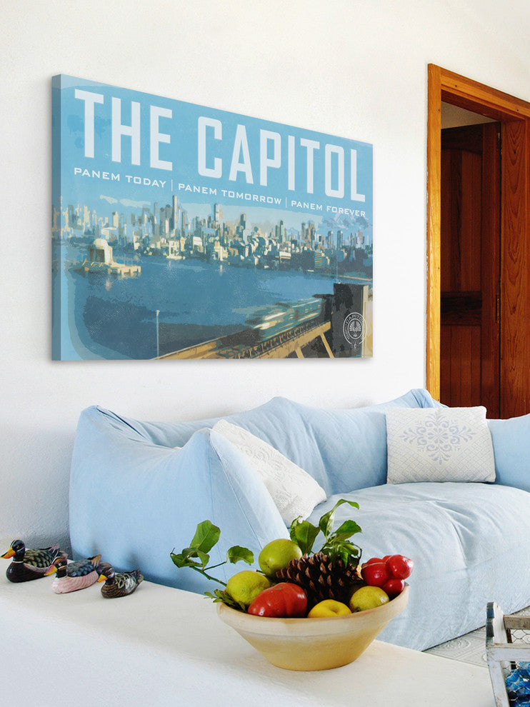 "Hunger Games Travel Poster" Painting Print on Wrapped Canvas, 60"x40"