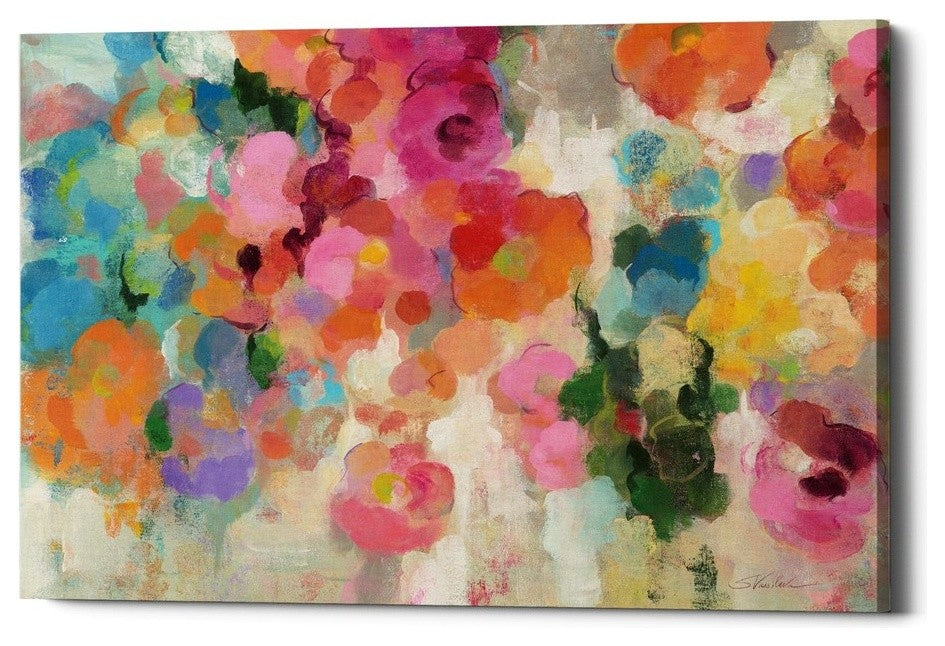 Epic Graffiti "Colorful Garden I" by Silvia Vassileva, Giclee Canvas, 40"x60"