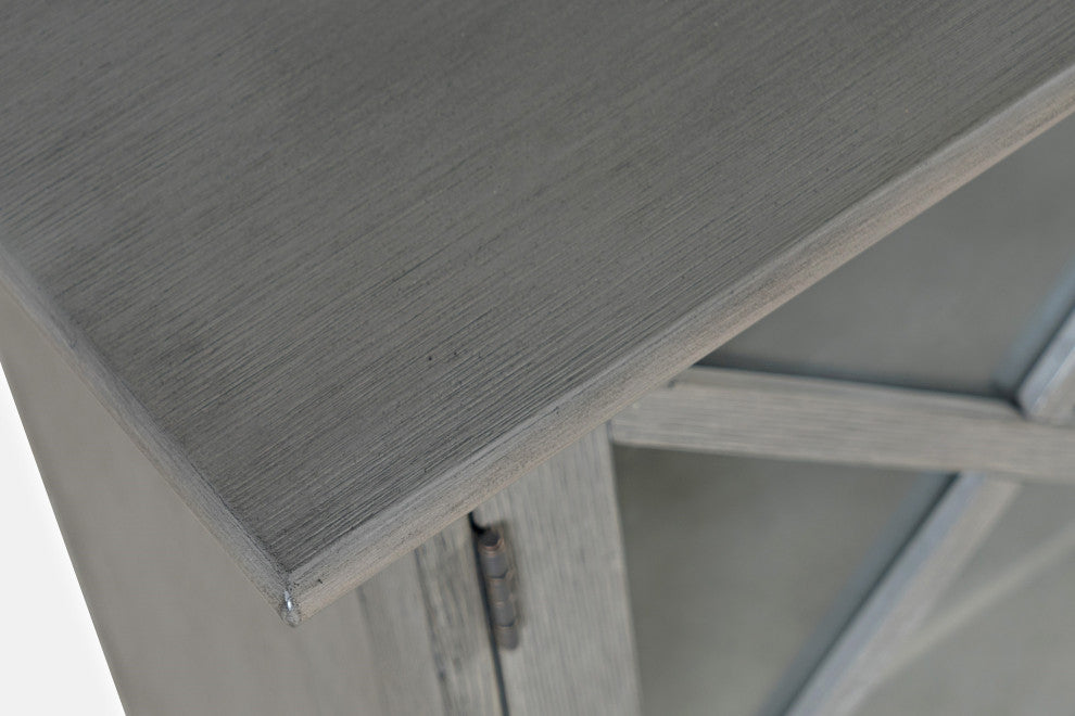 Carrington Contemporary Wire Brushed Two Door Accent Cabinet