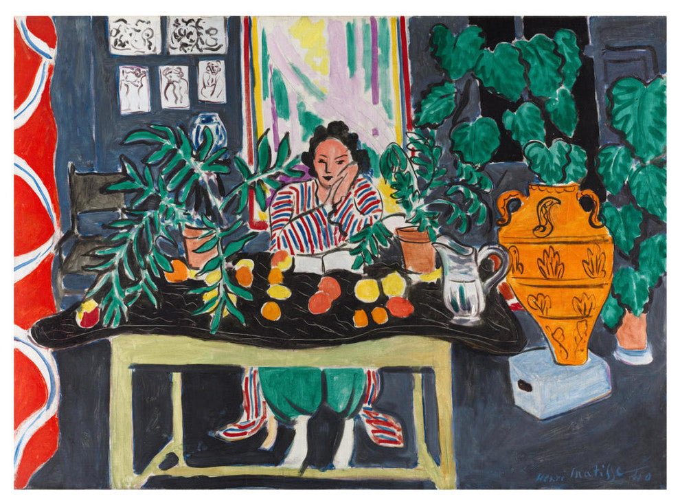 "Interior with an Etruscan Vase, 1940" Print by Henri Matisse, 32"x24"