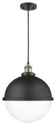 Innovations 201C-BAB-HFS-122-BK Hampden 1 Light 12.875" Pendant, Matte Black