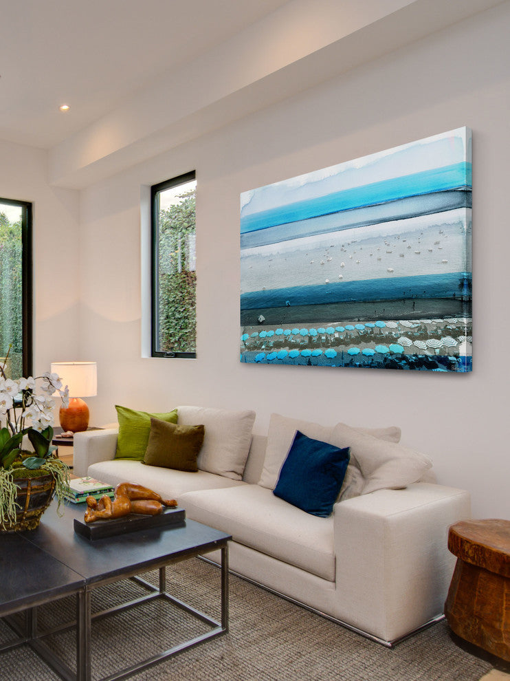 "Spiagga" Fine Art Canvas Print, 36"x24"