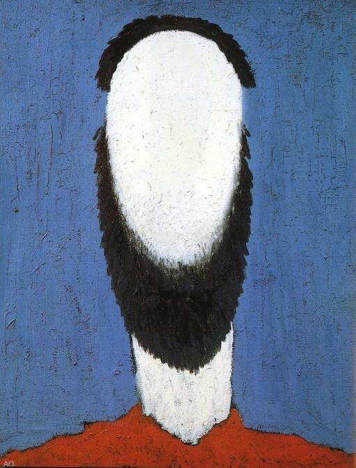 Kazimir Malevich Head of a Peasant, 21"x28" Wall Decal