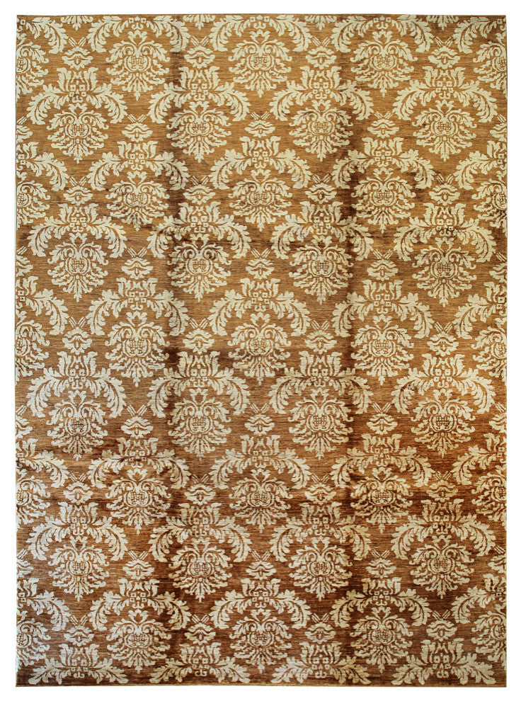 Brown Transitional All Over Turkish Knot Area Rug