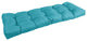 46"x19" Tufted Solid Outdoor Spun Polyester Loveseat Cushion Blue