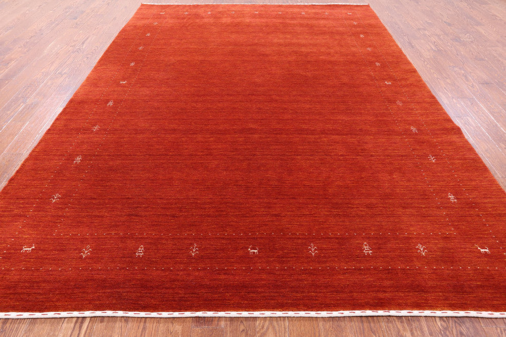 Persian Gabbeh Hand Knotted Rug 9' 0" X 12' 0" Q11379