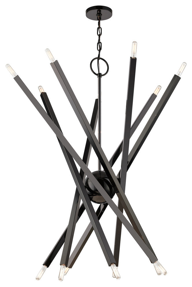 Livex Lighting Monaco 14-Light Black Chrome Extra Large Chandelier