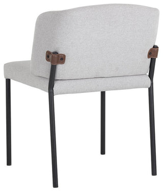 Pearce Dining Chair, Light Gray / Bravo Cognac, Set of 2