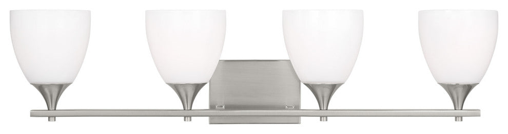 Toffino 4 Light Bath, Brushed Steel