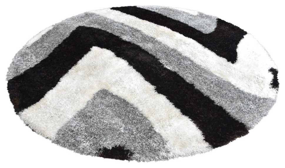HAND TUFTED SHAG POLYESTER ECO-FRIENDLY AREA RUGS -Multicolor,Contemporary