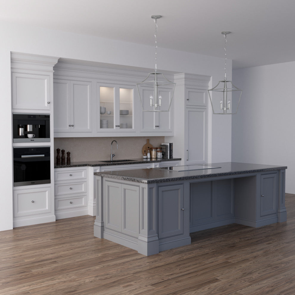 Hunter 15" Laurel Ridge Brushed Nickel 4-Light Pendant Ceiling Light