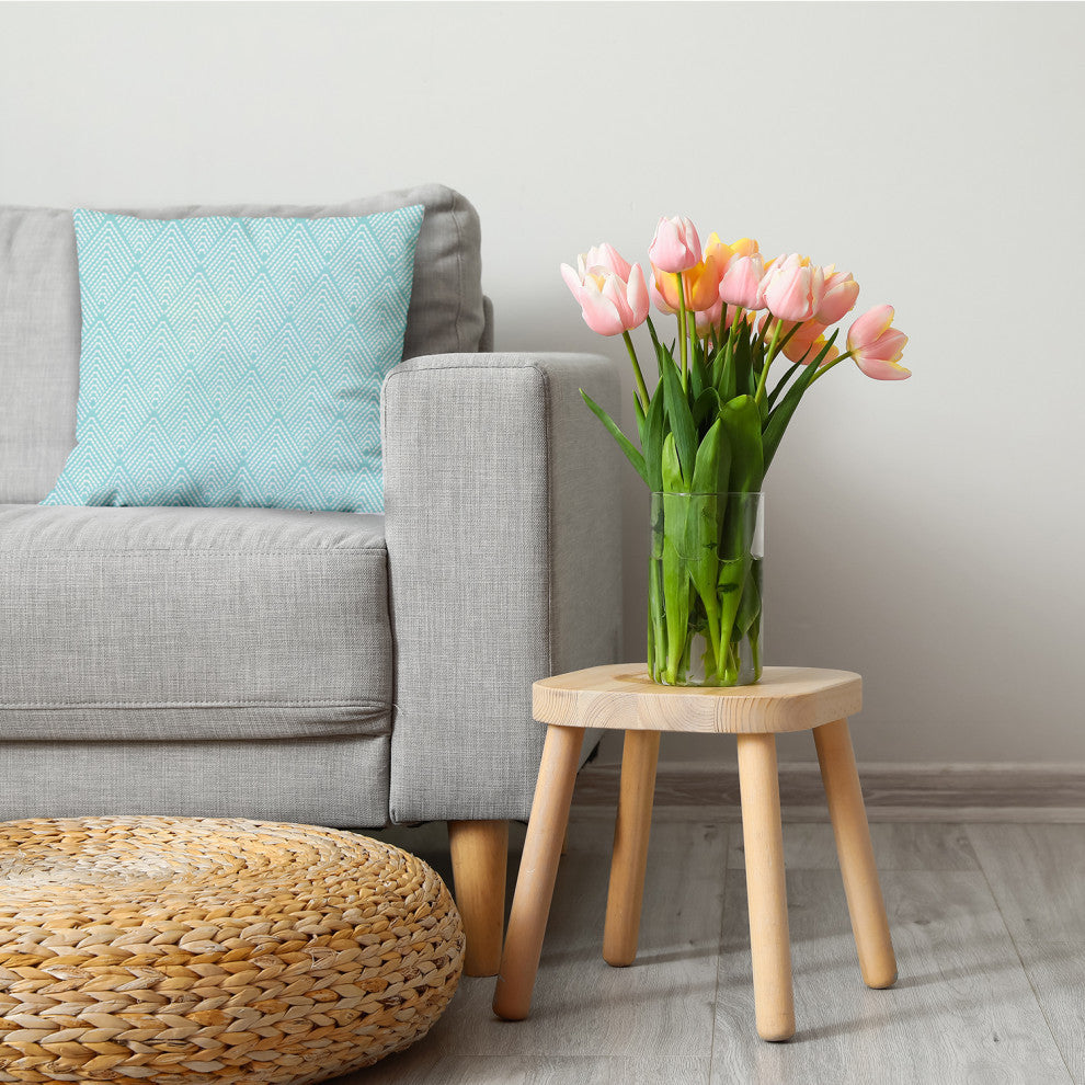 Lifeflor Diamond Decorative Throw Pillow, Wave Top Blue, 16"x16"