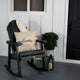 Hamilton Rocking Chair, Weathered Acorn, Black