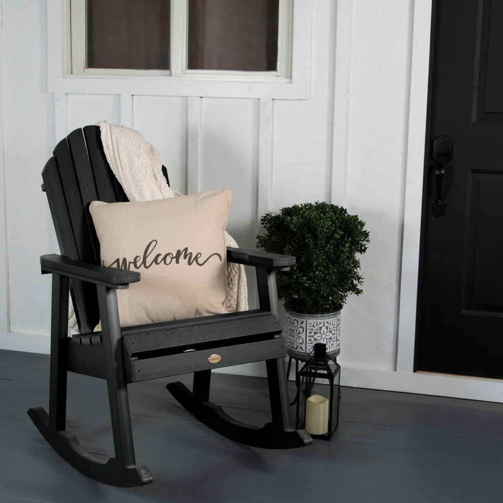 Hamilton Rocking Chair, Weathered Acorn, Black