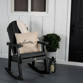 Hamilton Rocking Chair, Weathered Acorn, Black