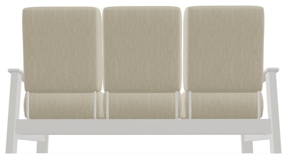 Leeward Deep Seat 3-Seat Outdoor Sofa, Huskie/Snow