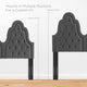 Augustine Tufted Performance Velvet King/California King Headboard Charcoal