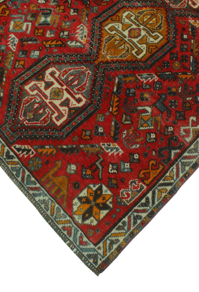 Fine Vintage Distressed Ellis Red Rug