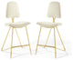 Ponder Bar Stool Performance Velvet Set of 2, Ivory